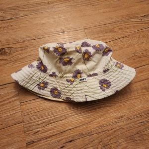 Obey floral bucket hat small/medium new